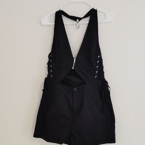 PrettyLittleThing Black Halter Jumpsuit